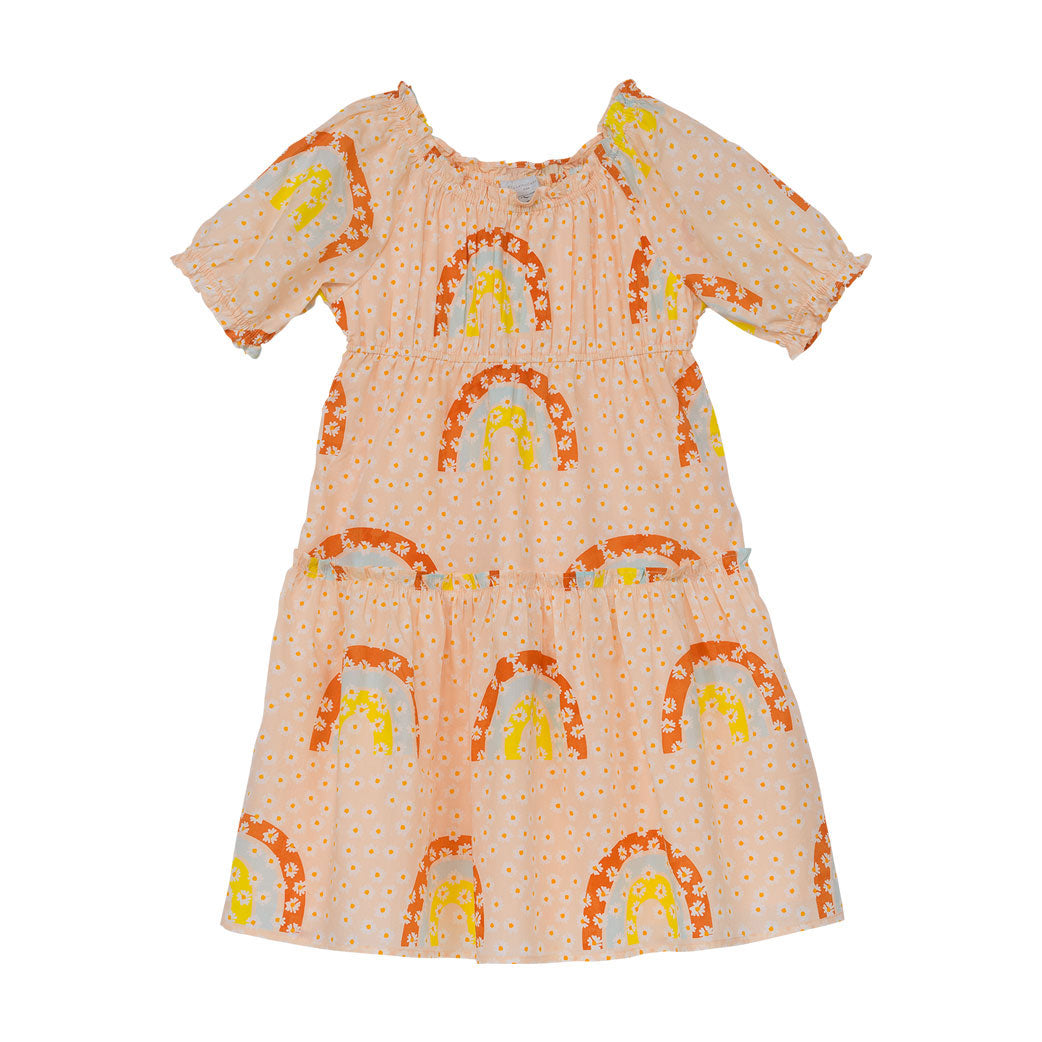 Stella McCartney Pink Ss Rainbow Flowers Cotton Voile Dress