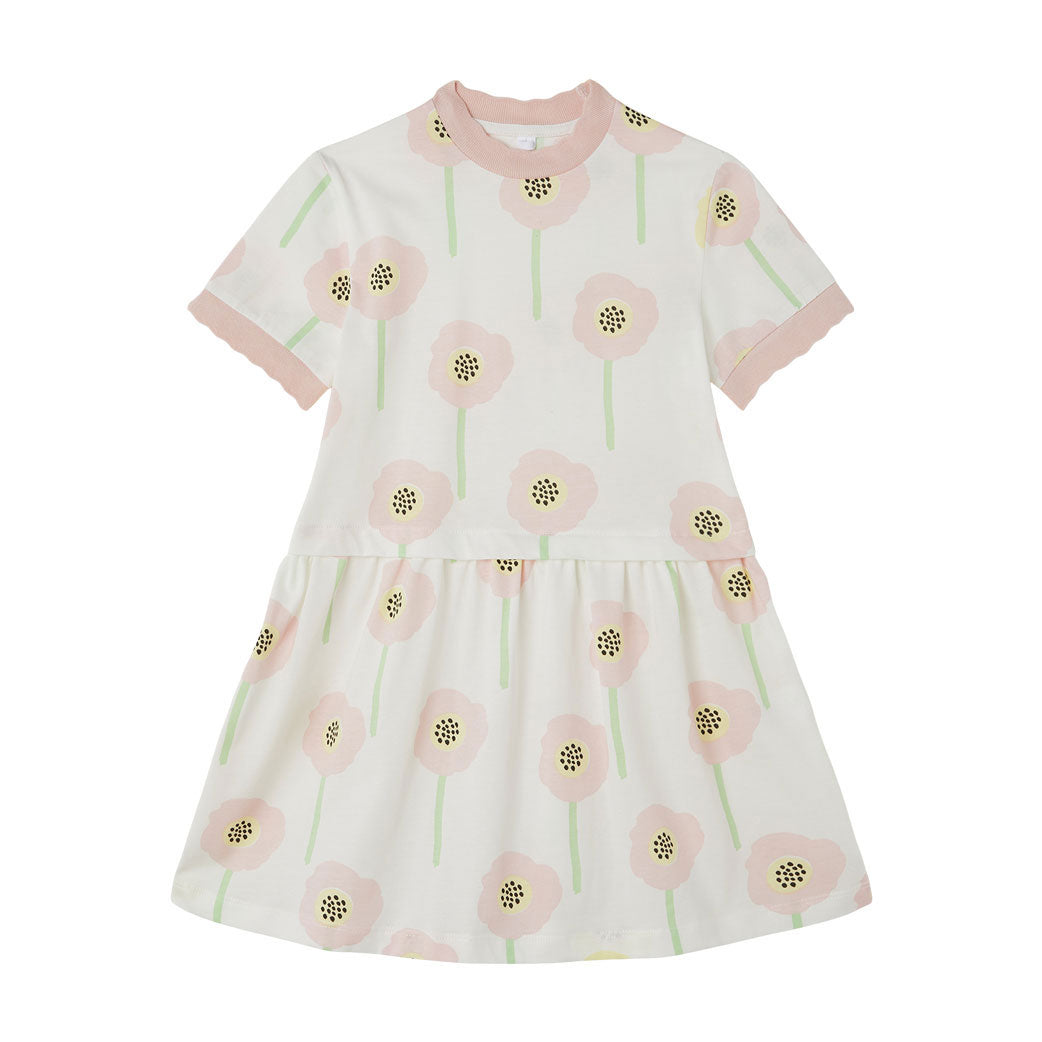 Stella McCartney White Ss Jersey Flowers Dress