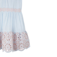 Stella McCartney Light Blue Broderie Flowers Dress