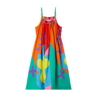 Stella McCartney Red Graphic Love Viscose Tencel Dress