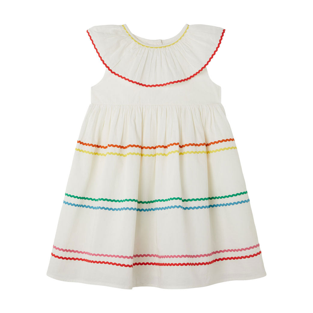 Stella McCartney White Sleeveless Ric Rac Dress