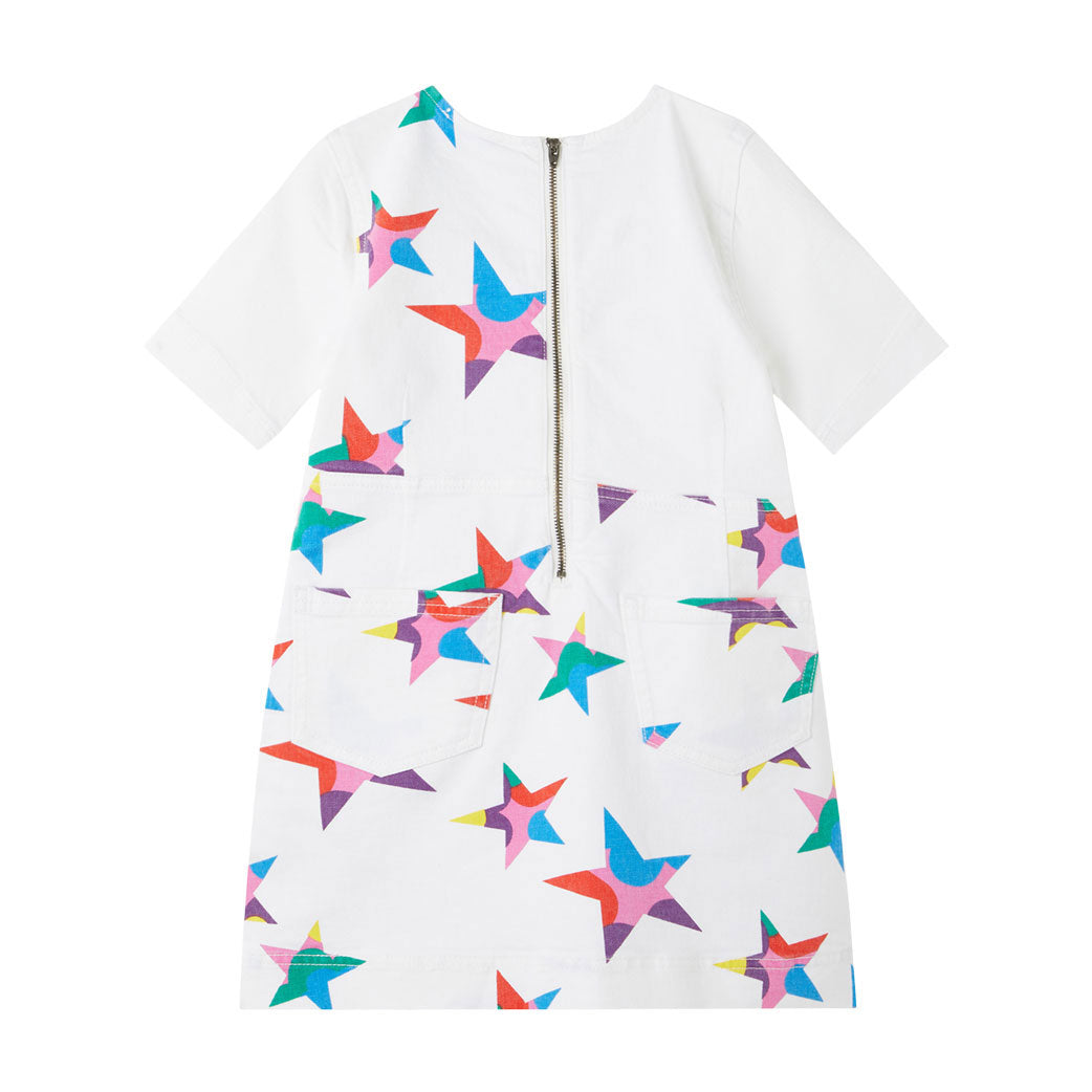Stella McCartney White Pop Stars Denim Dress