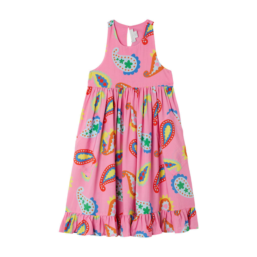 Stella McCartney Pink Sleeveless Graphic Paisley Dress
