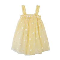 Stella McCartney Yellow Tulle Daises Embroidery Dress