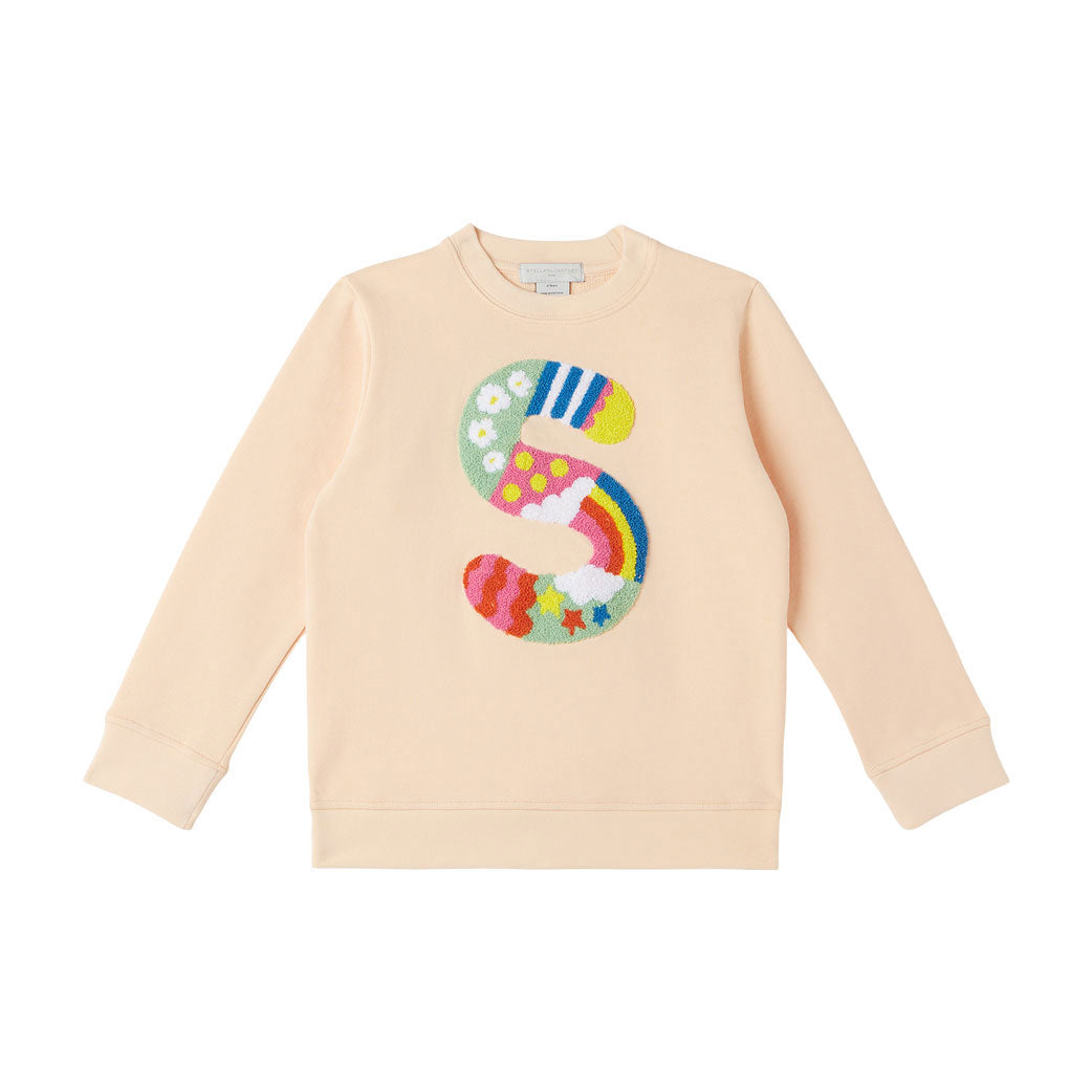 Stella McCartney Peach Towelling S Embroidery Sweatshirt