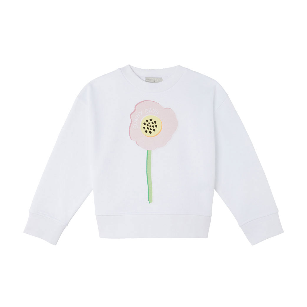 Stella McCartney White Flower Print Sweatshirt