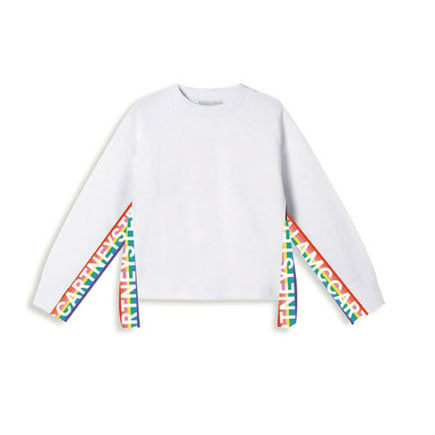 Stella McCartney White Rainbow Logo Sweatshirt
