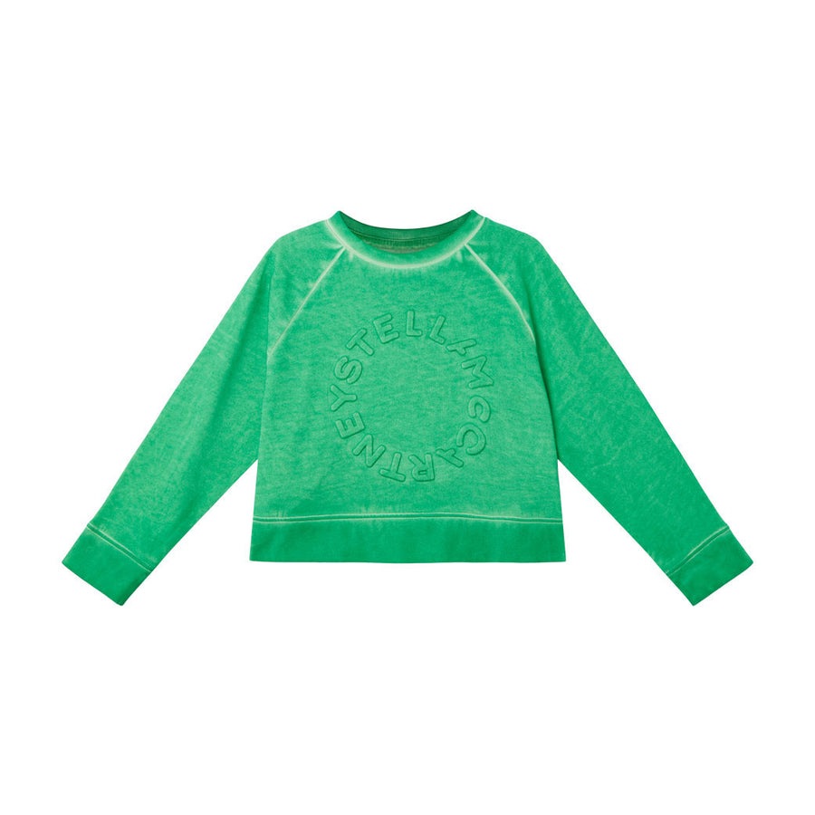Stella McCartney Green Logo Embossed Sweatshirt