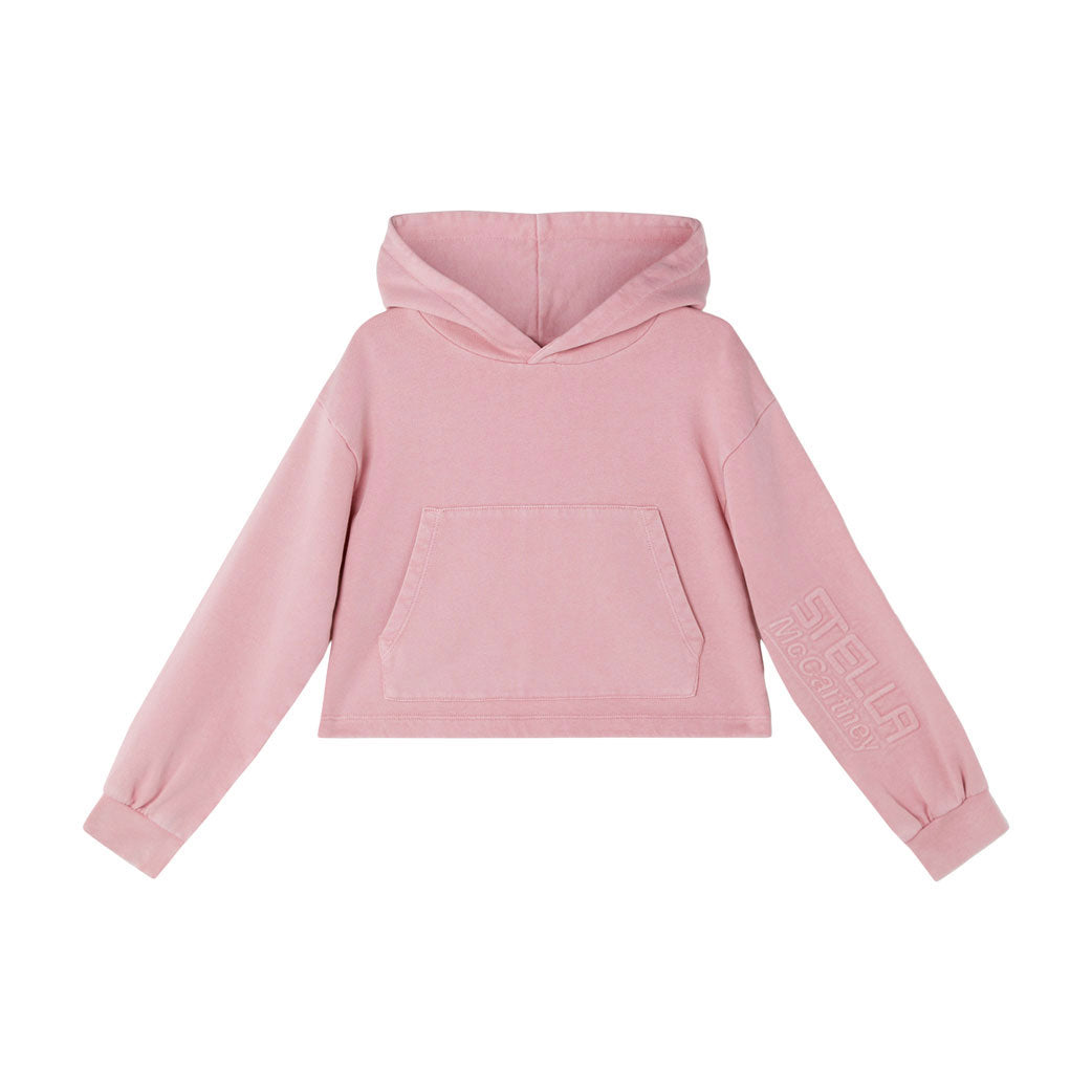 Stella McCartney Pink Crop Active Hoodie