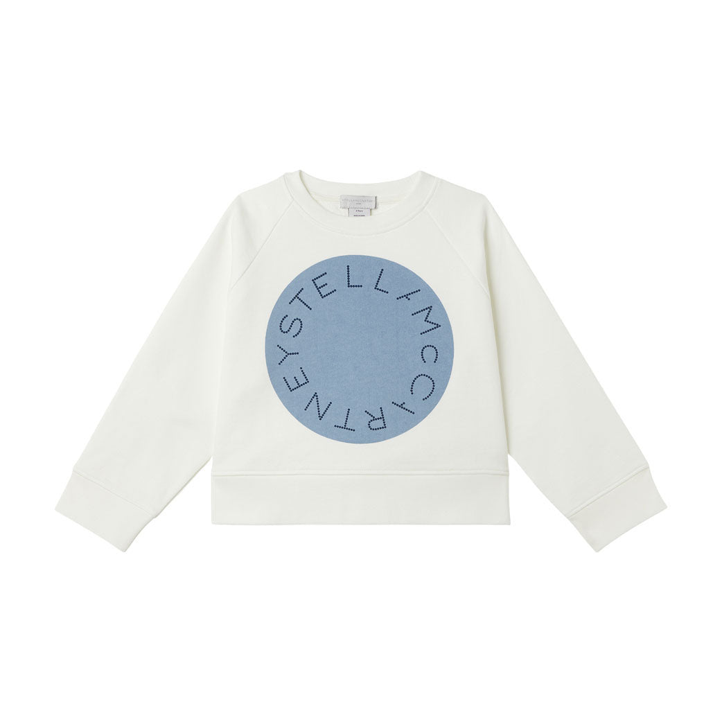 Stella McCartney White Blue Logo Sweatshirt