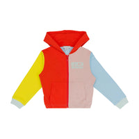 Stella McCartney Red Color Block Active Zip Up Hoodie