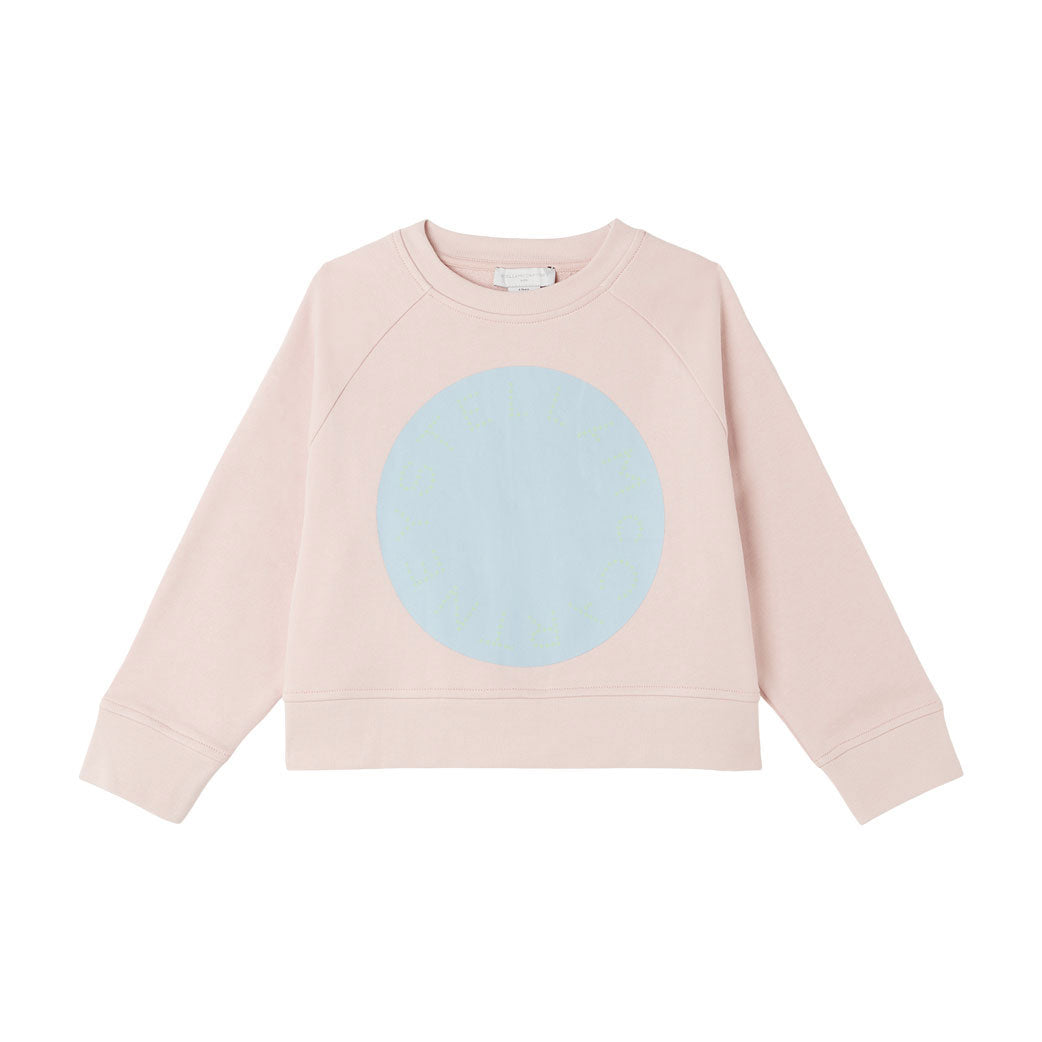 Stella McCartney Light Pink Pale Blue Logo Sweatshirt