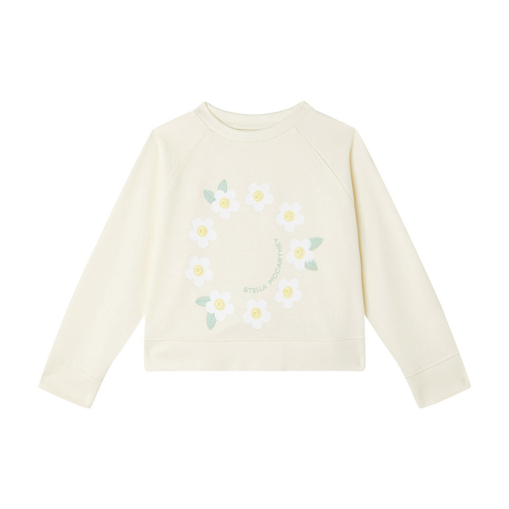 Stella McCartney White Daisy Logo Sweatshirt