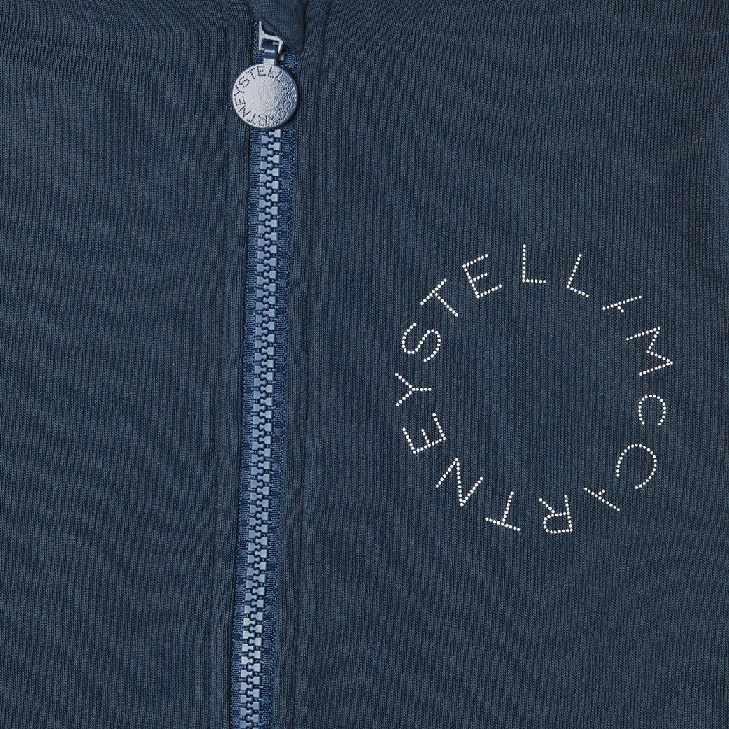 Stella McCartney Navy Zip Up Logo Hoodie