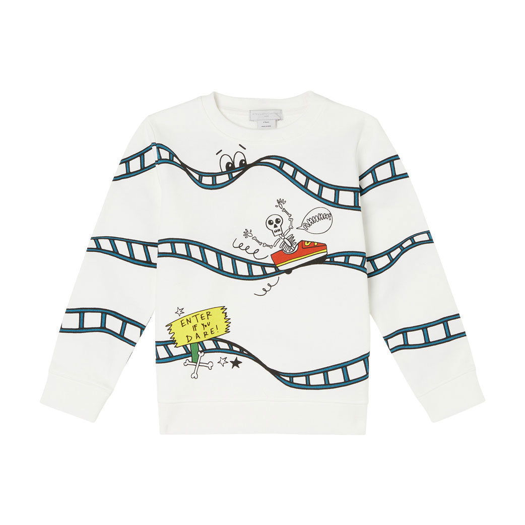 Stella McCartney White Rollercoaster Print Sweatshirt