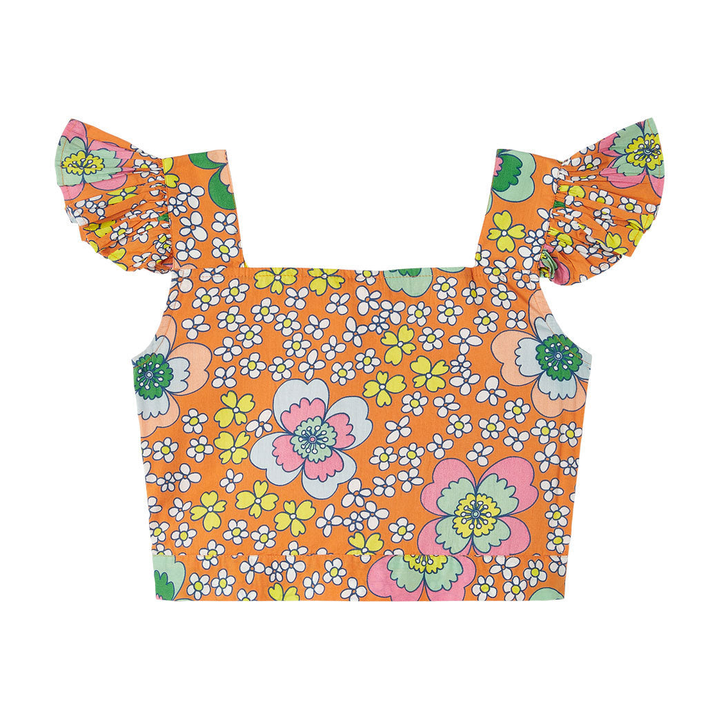 Stella McCartney Orange Floral Crop Top