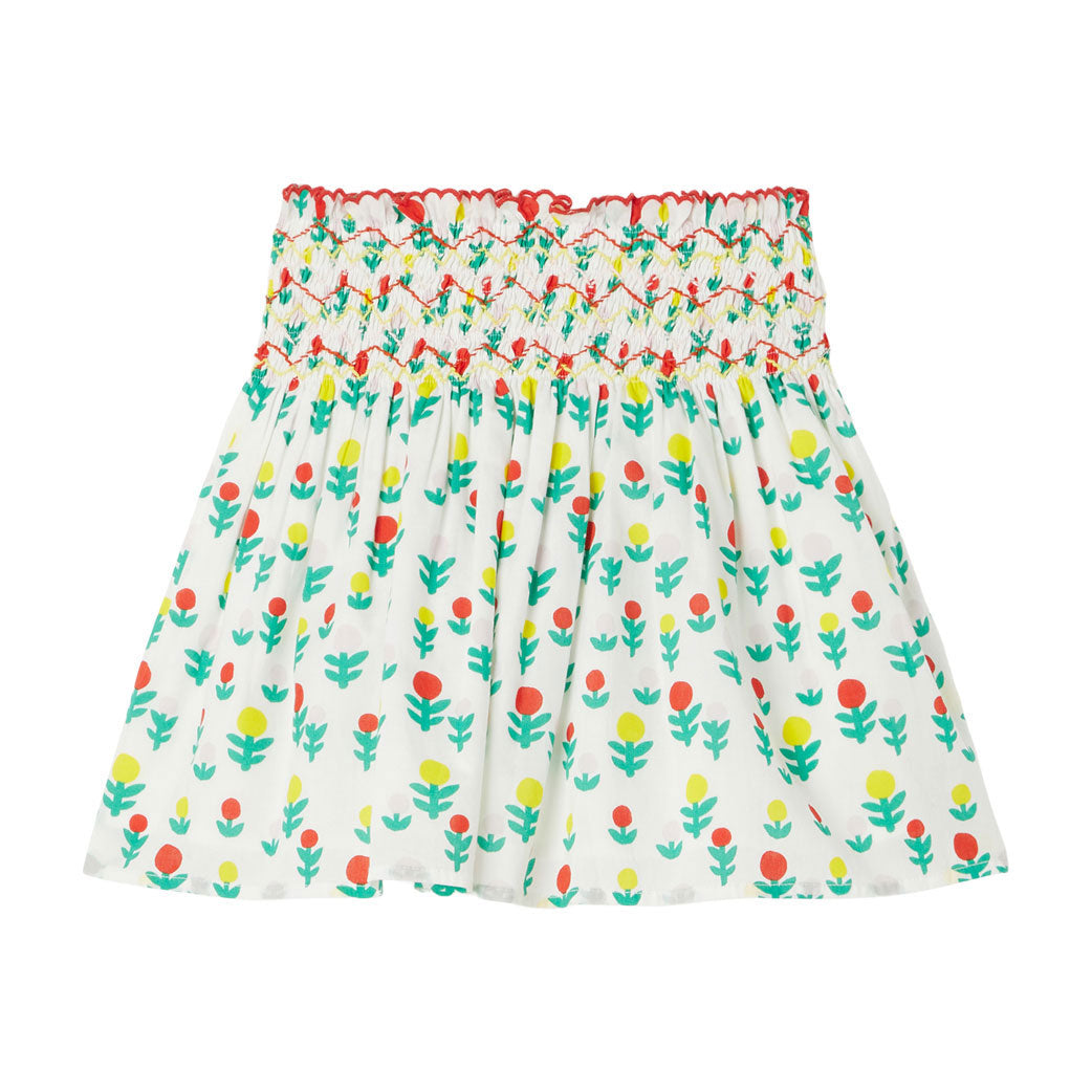 Stella McCartney White Dreamy Flowers Smock Details Skirt
