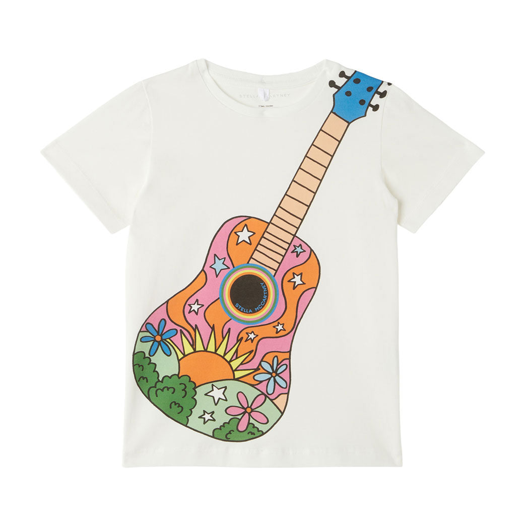 Stella McCartney White Hippy Guitar Print Tee