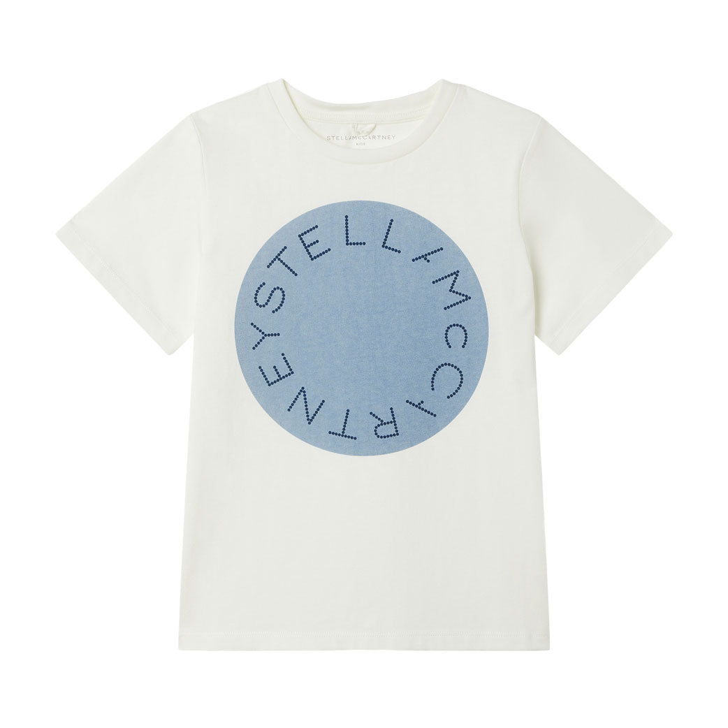 Stella McCartney White Kid Logo Disc Tee