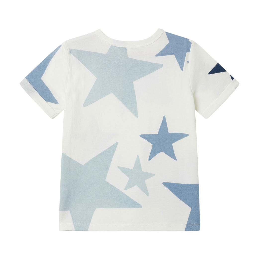Stella McCartney White Ss Blue Stars Tee