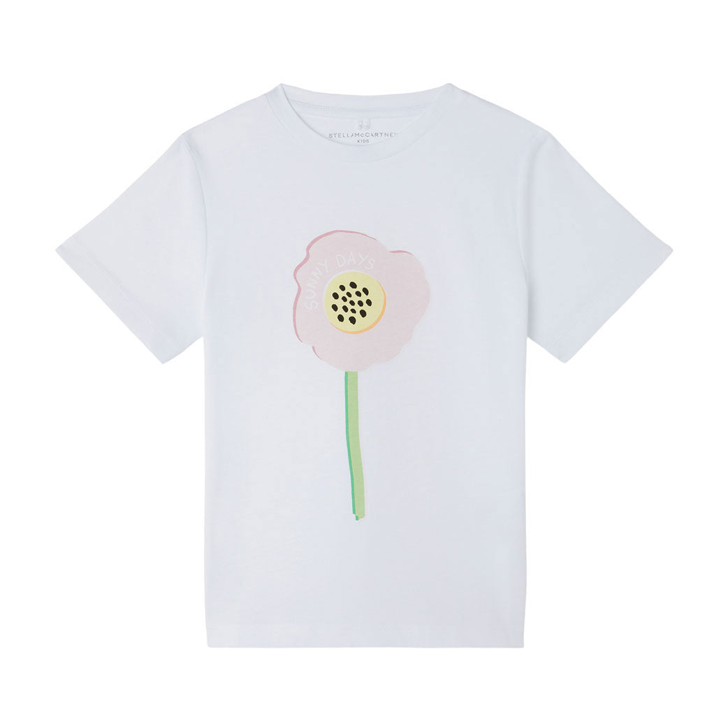 Stella McCartney White Flower Print Tee