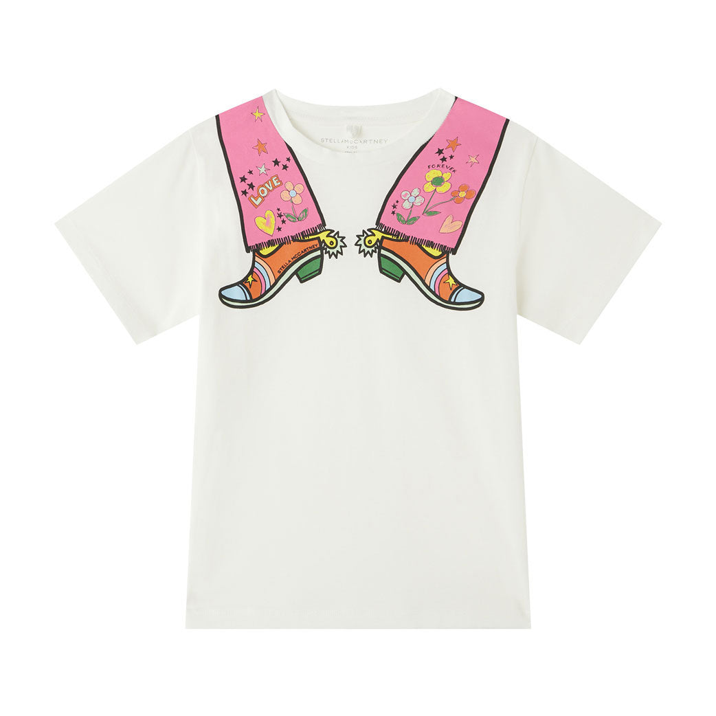 Stella McCartney White CowBoots Tee