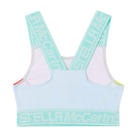 Stella McCartney Red Color Block Logo Tape Active Top