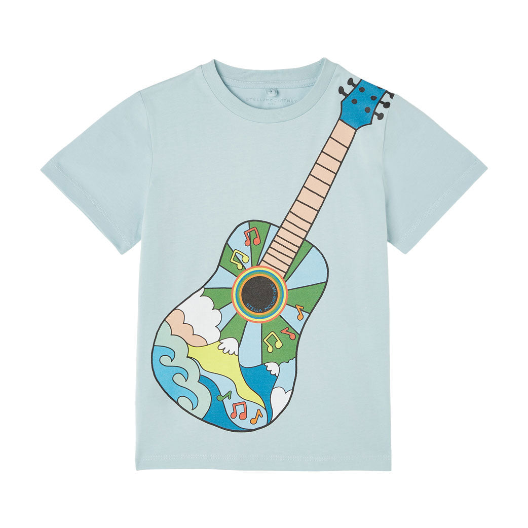 Stella McCartney Blue Hippy Guitar Print Tee
