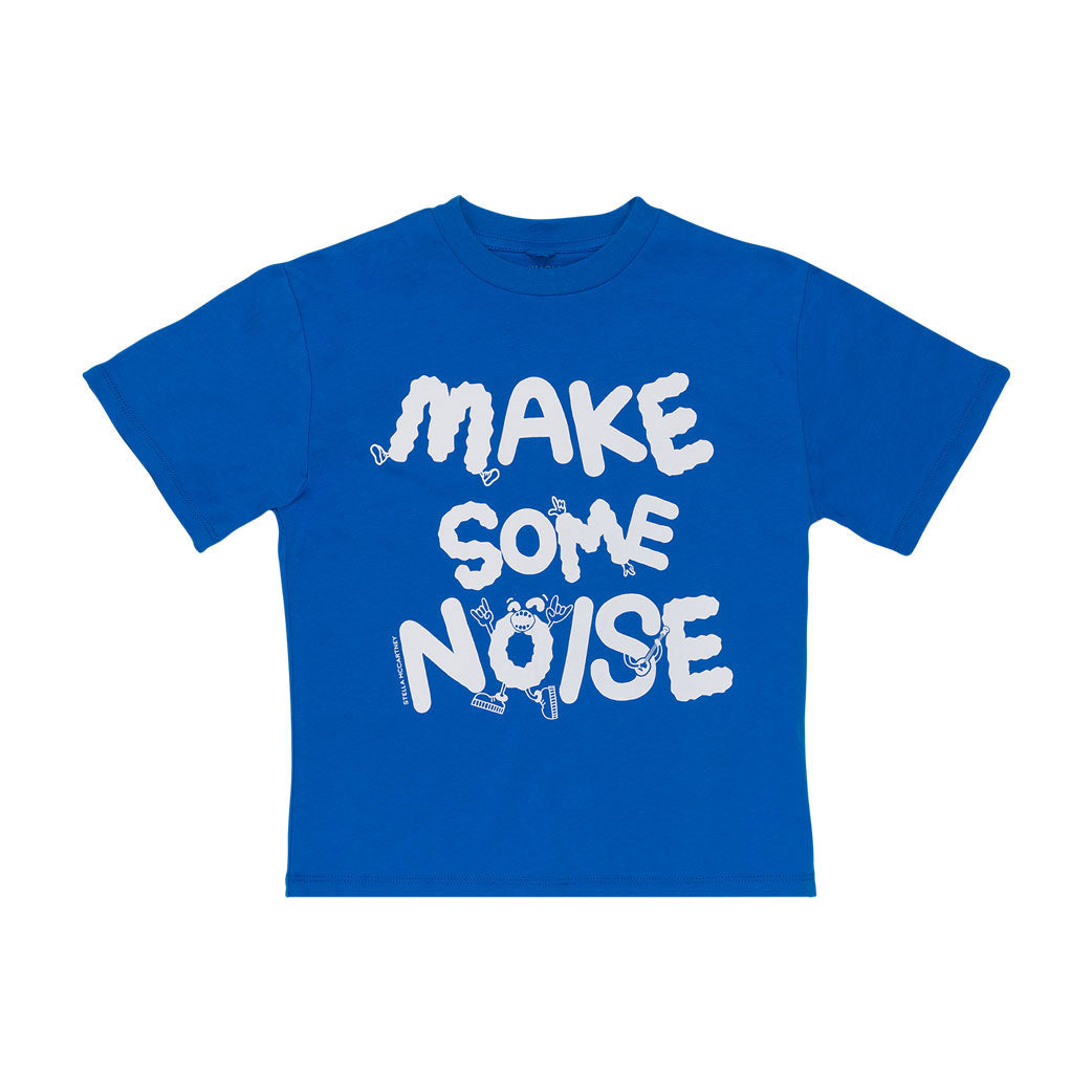 Stella McCartney Blue Make Some Noise Print Tee