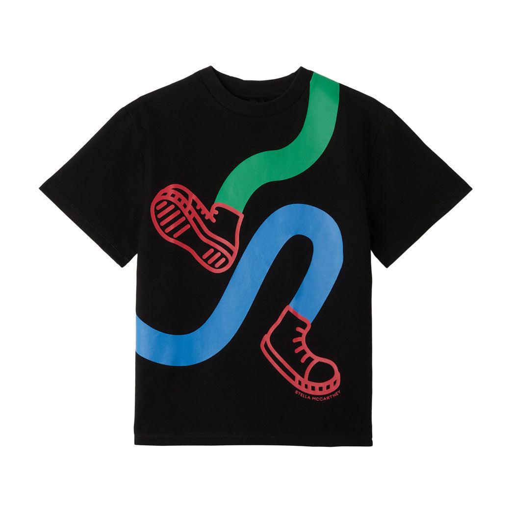 Stella McCartney Black Dancing Legs Print Tee