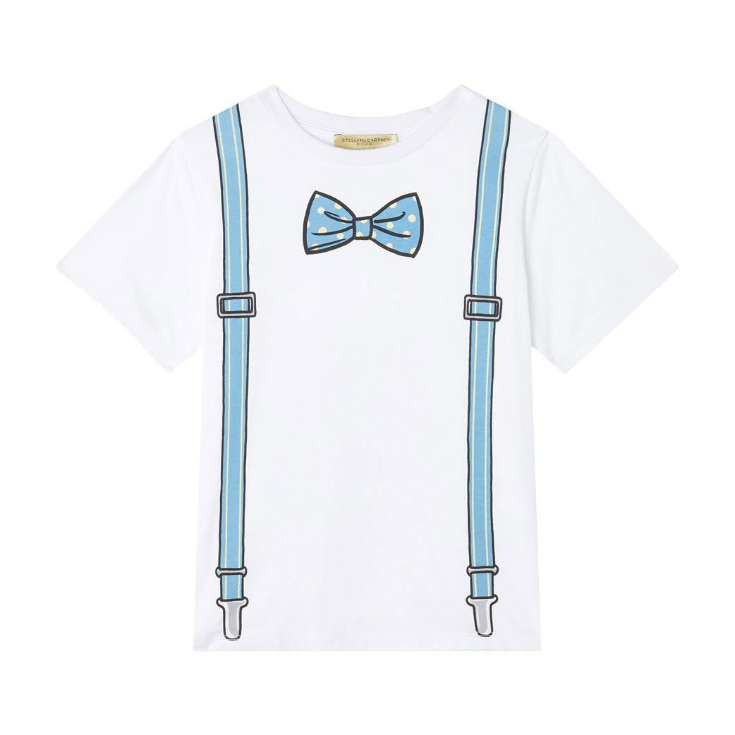 Stella McCartney White Bow Tie Print Tee
