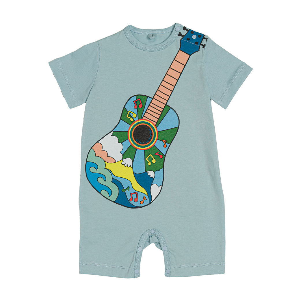 Stella McCartney Blue Hippy Guitar Print Jumpsuit