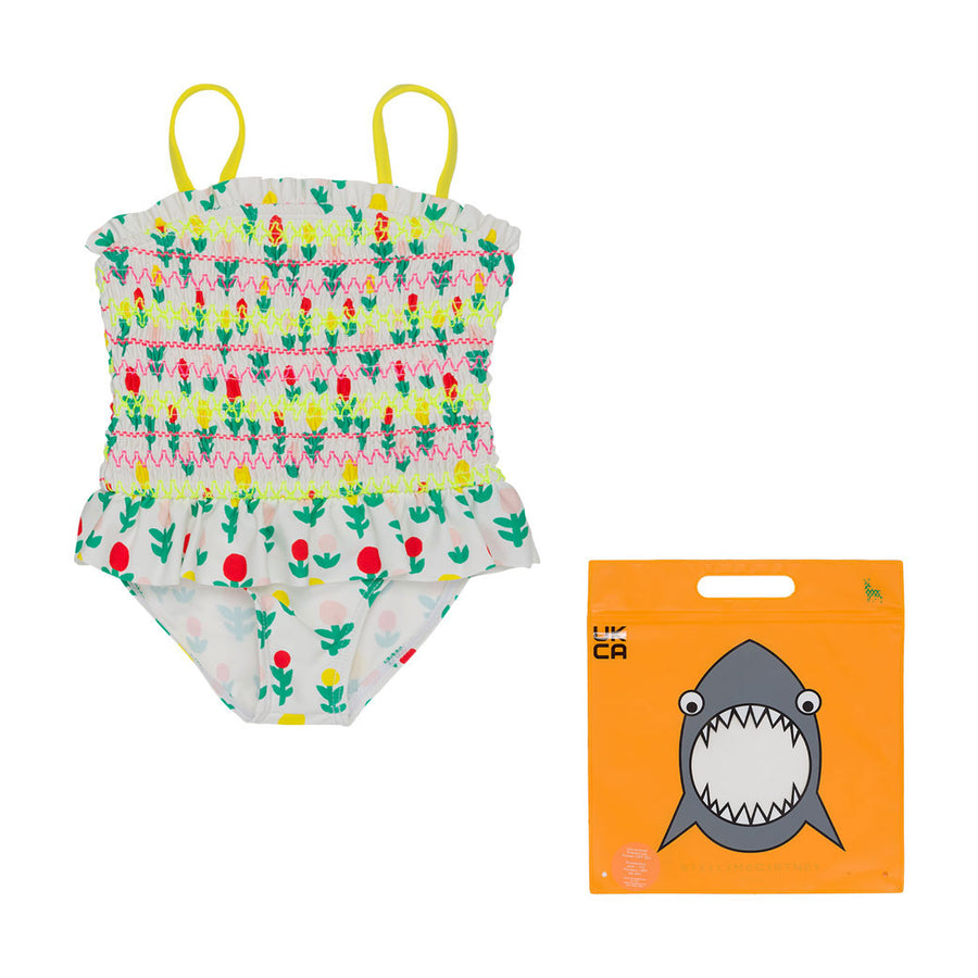 Stella McCartney White Dreamy Flowers Baby Swimsuit