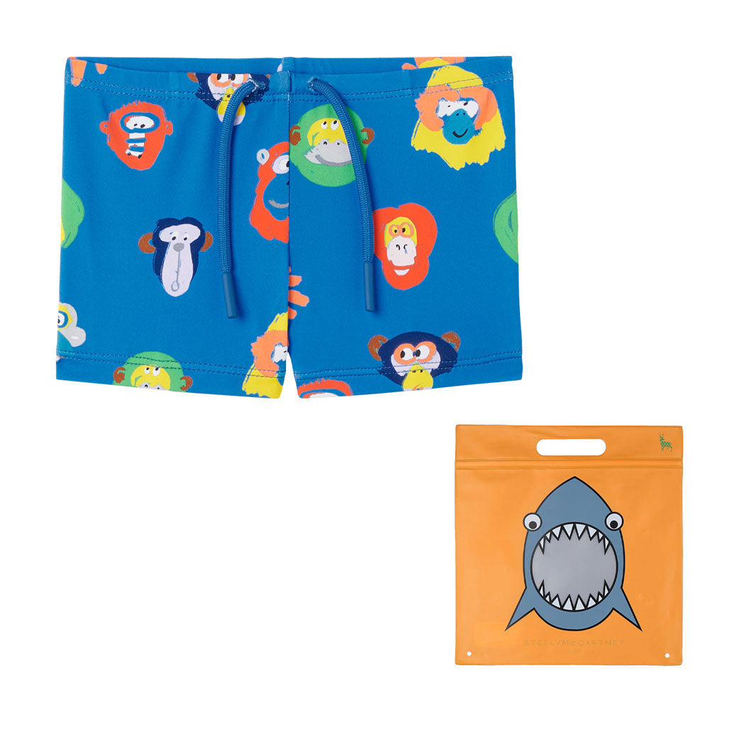 Stella McCartney Blue Monkeys Swim Bottom