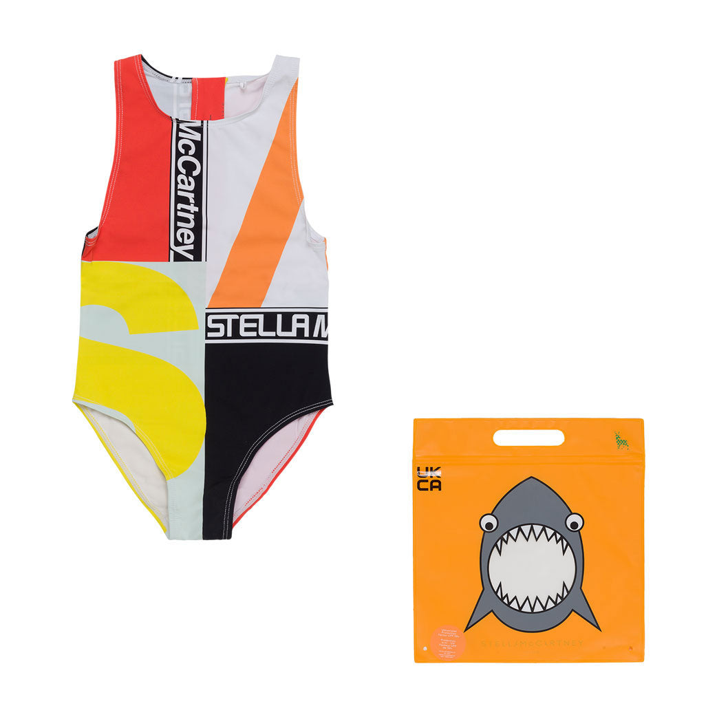 Stella McCartney Red Sport Geometric Active Swimsuit