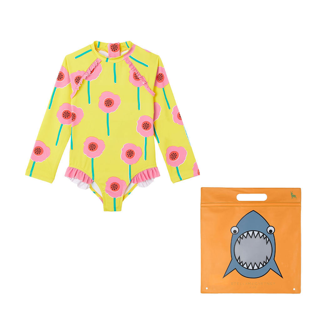 Stella McCartney Yellow Flowers Ls Swimsuit