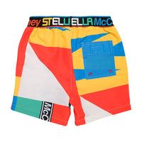Stella McCartney Red Sport Geometric Swim Shorts