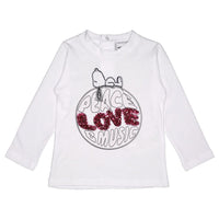 Iceberg White Peace Love Music Baby Tee