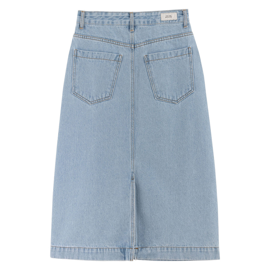 Tiny Cottons Light Wash Indigo Agnes Denim Skirt