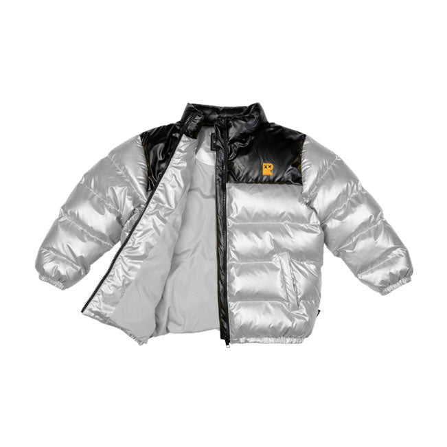 Rock Your Baby Silver Metallic Puff Padded Jacket