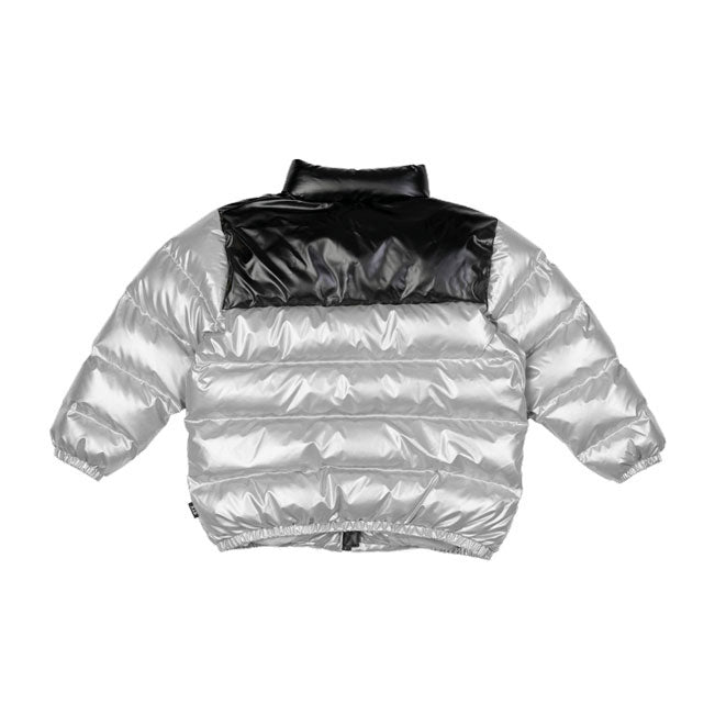 Rock Your Baby Silver Metallic Puff Padded Jacket