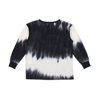 Rock Your Baby Charcoal Cream Tie Dye Long Sleeve Boxy Tee