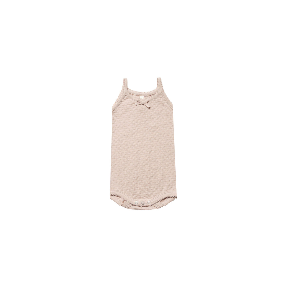 Quincy Mae Rose Organic Pointelle Tank Onesie