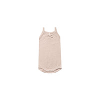 Quincy Mae Rose Organic Pointelle Tank Onesie