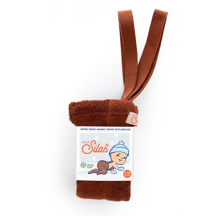 Silly Silas Cinnamon Teddy Warmy Cotton Tights