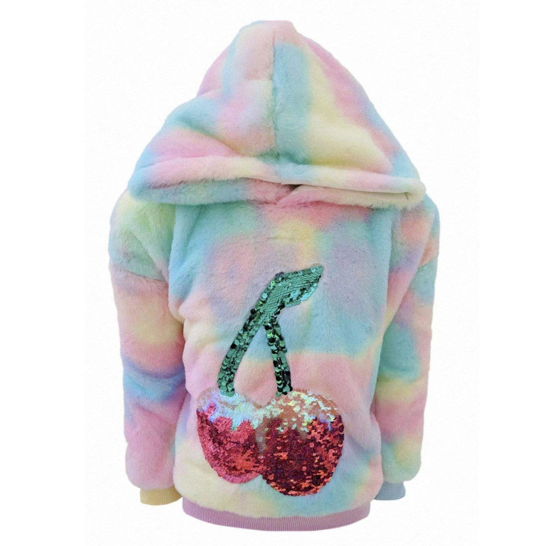 Lola And The Boys Plush Tie Dye Cherry Hoodie