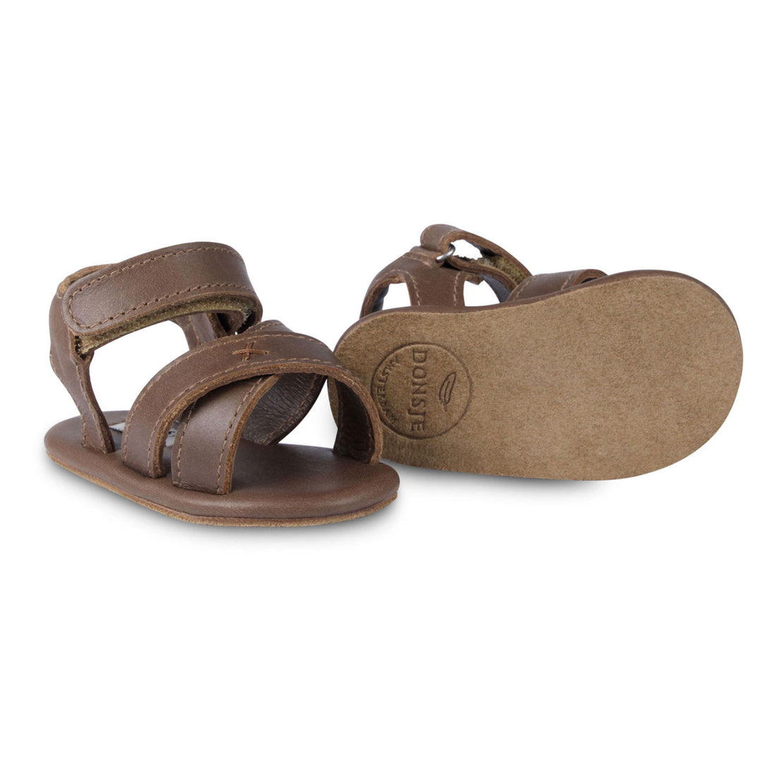Donsje Cognac Classic Leather Tobi Sandals