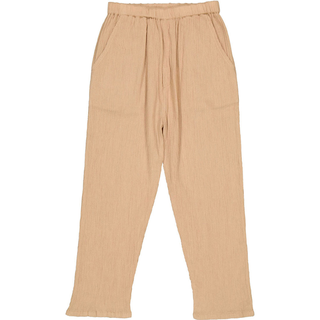 Louis Louise Beige Cotton Crepe Gazelle Trouser