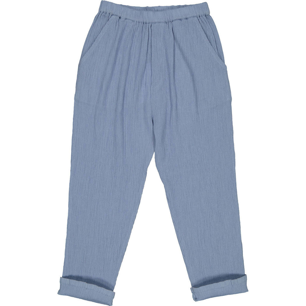 Louis Louise Blue Cotton Crepe Gazelle Trouser