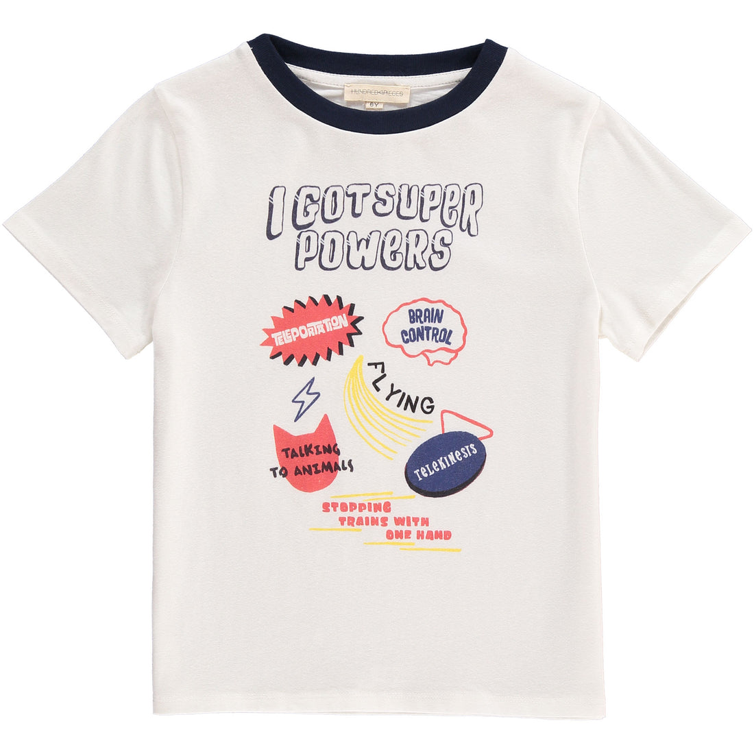 Hundred Pieces Ecru Super Powers Tee